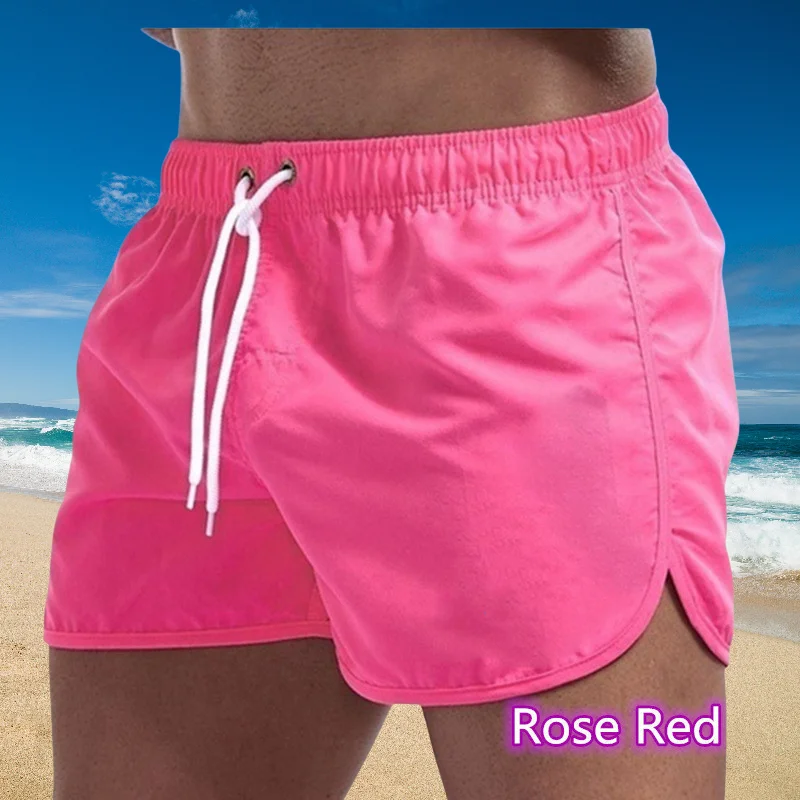 2026 New Summer Men's Swimwear Shorts Brand Beachwear Sexy Swim Trunks Men Swimsuit Low Waist Breathable Beach Wear Surf