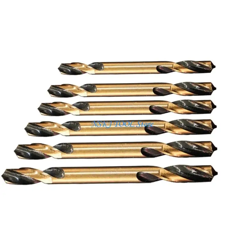 

L8RC 6Pcs Double Headed Auger Drill Bits Hole Cutter For Stainless Steel Electric Drill Power Tools 3/3.5/4/4.5/5/6mm