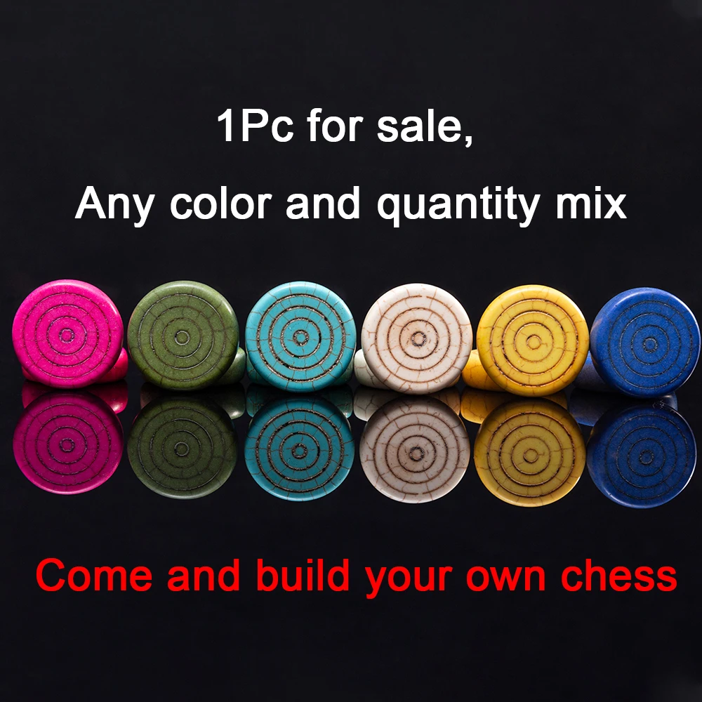 1pc Color Marble Head Chess Pieces Chess Game Table Toy Waterproof Wear-resistant Only Chess Pieces Colorful Texture Full