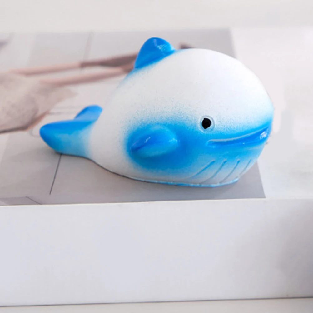 

Miniature Resin Whale Ornaments Home Decor Coastal Shelf Inflatable Dolphin Wall Blue