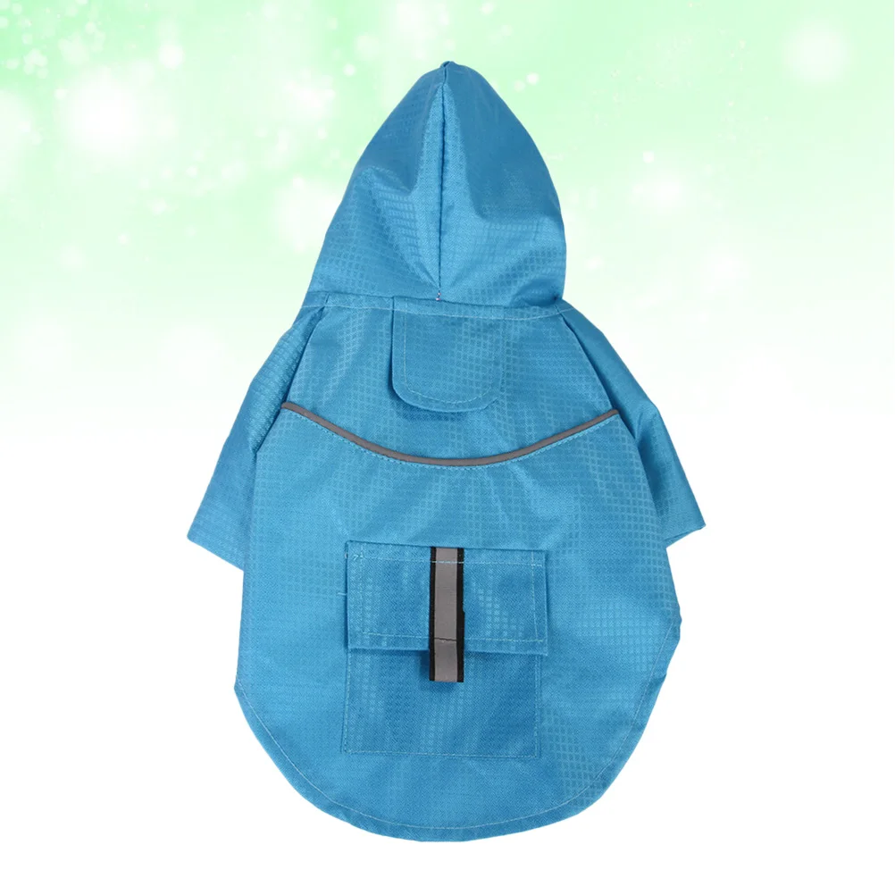 

Reflective Pet Dog Raincoat Waterproof Hooded Clothes Medium Size Durable Material Keep Dry Safe Outdoor Activities