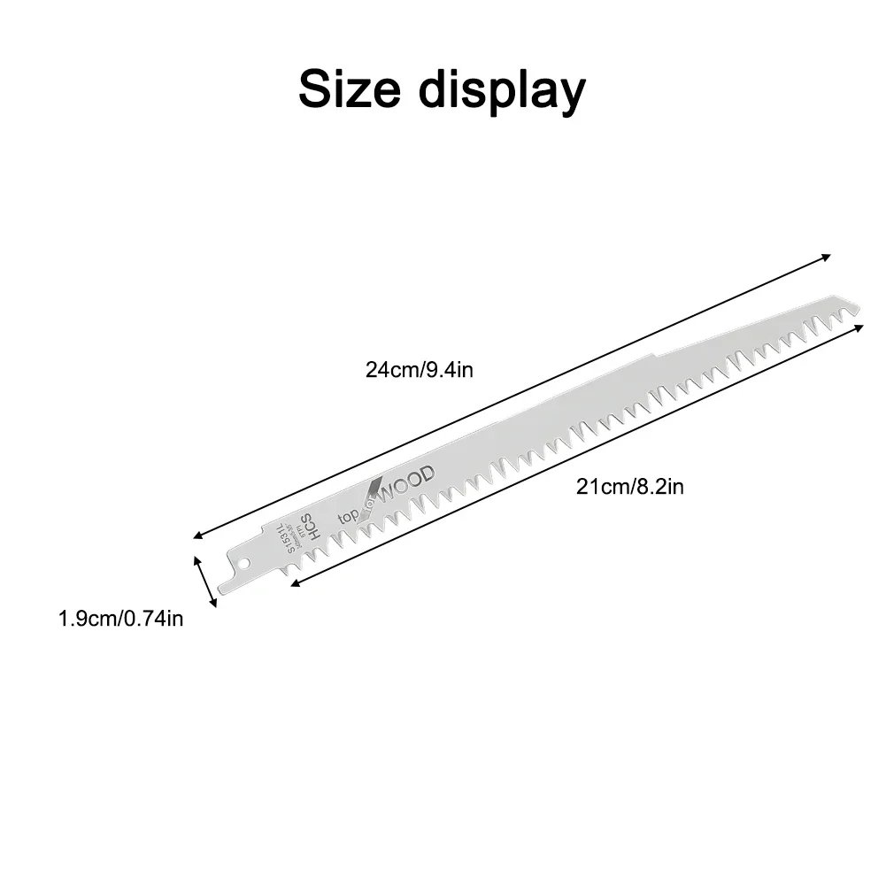 For Plywood ForWooden Board Reciprocating Saw Blade Jig Blade Silver 5pcs 240mm Length 1 2mm Thickness BI Metal