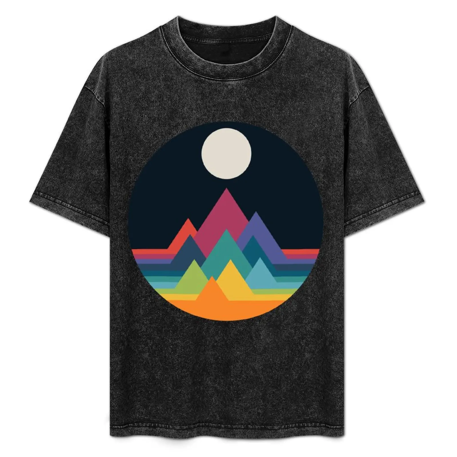 

Whimsical Mountains T-Shirt Casual Street Style Short Sleeve Tee