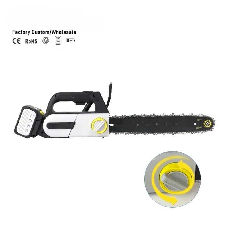 Custom New 1000W 16 Inch Portable Brushless Motor Ergonomic Cordless Chainsaw 2 X 4000mAh Batteries Tree