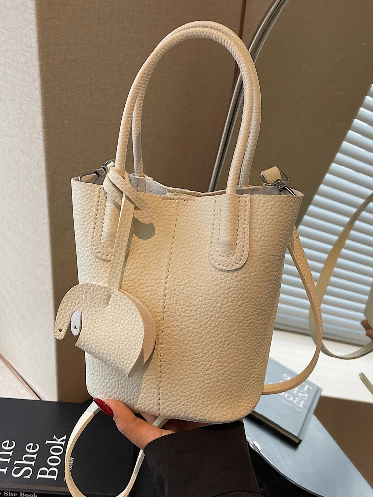 

Litchi Pattern Buet Bag Women's Crossbody oulder Bag Commuter Faionable Versatile Spring New Arrival Handbag
