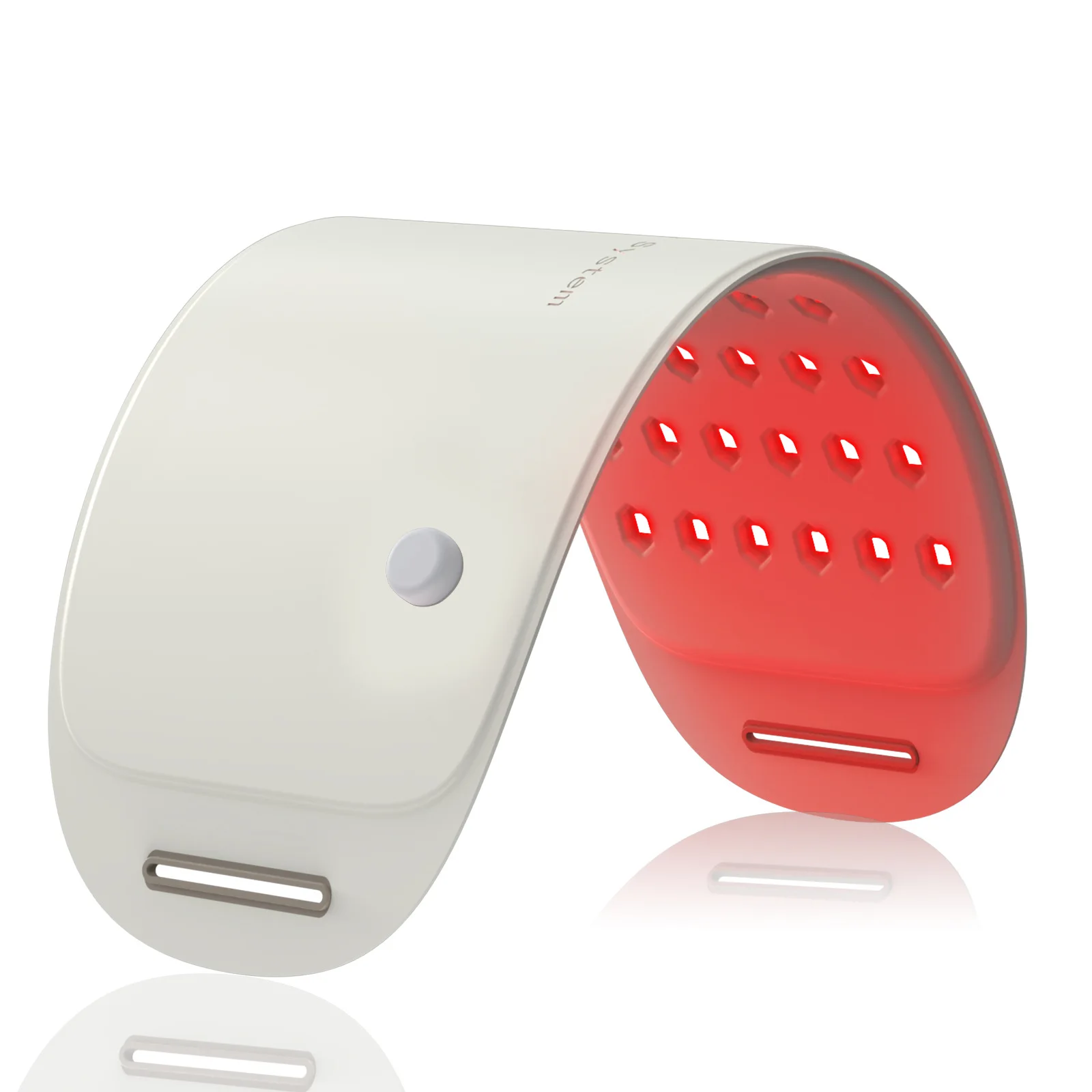 Red light therapy belt home beauty device, infrared light therapy lamp shining on the skin for beauty