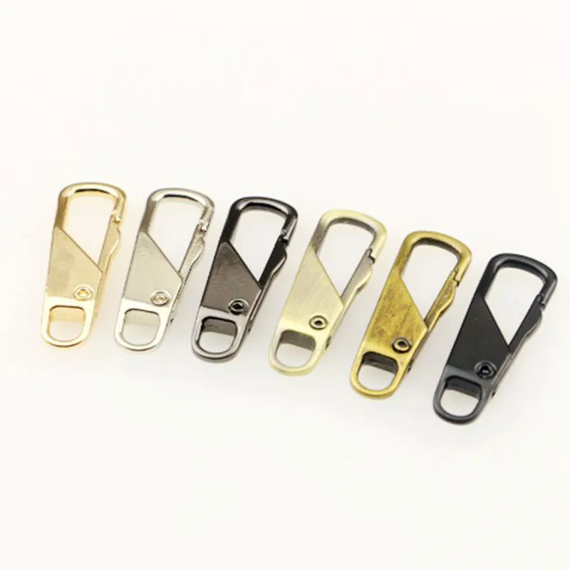 2pcs Metal Zipper Repair Kits Slider Puller Instant Zipper Replacement for Broken Buckle Bag Suitcase Garment Zipper Head