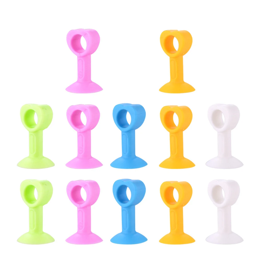 

12 pcs Silicone Door Stopper 1.5 Inch Suction Doorknob Protector For Bathroom Kitchen Crash Pad Bumper Noise Reducer