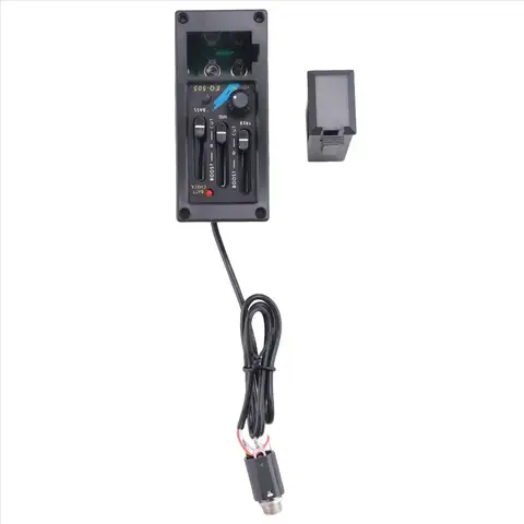 Efficient- 5X EQ-505 Guitar Saddle Pickup 3 Bands EQ Equalizer Left Hand Acoustic Guitar Preamp System Equalizer Piezo