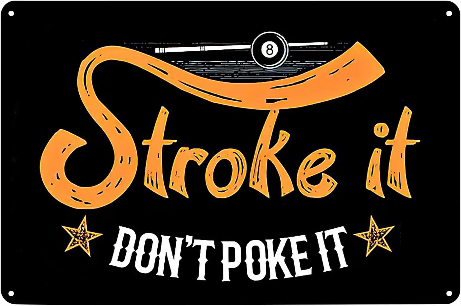 Funny Billiards Pool Metal Poster Stroke Don't Poke It Tin Sign Wall Art Decor Plaque for Home Bar Pub Club Cafe Game R sign