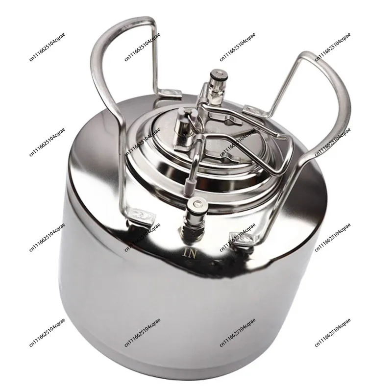 Homebrew Keg, Secondary Fermentation Vessel, 6L Stainless Steel Keg,Pressure Barrel for Beer, Soda, Wine Making
