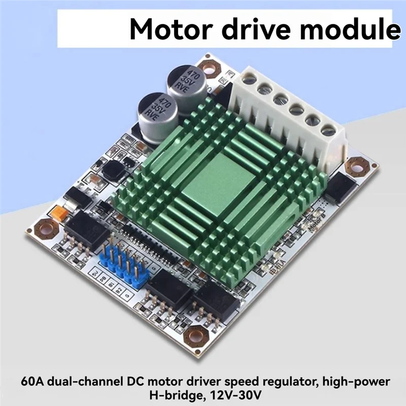 

-A99Z Motor Drive Module 60A Dual-Channel Motor Driver Module For High Power DC Motor Drive For Smart Car Robot Competition