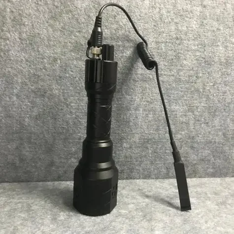 YYHCtactico Rifle Gun Green LED Flashlight  Rechargeable Waterproof Torch Super Bright Green Red  Light Flashlight Hunting Light