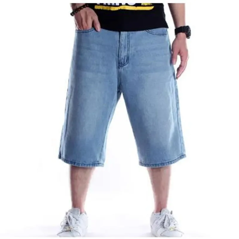 Summer Mens Shorts Hip Hop Denim Jeans Boardshorts American Fashion Trousers Loose Baggy Cotton Men Trouser Bottoms Big Size 46