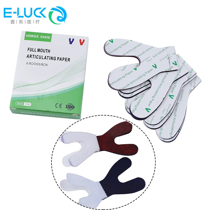 Dental Articulating Paper Strips Double-sided Bite Paper Y Shape Dental Lab Strips Products Dentist Material Tools