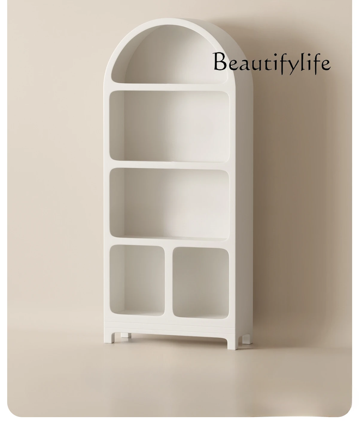 Storage Rack Simple Wall Bookshelf Living Room Multi-Layer Display Cream Wind Floor Cave Cabinet