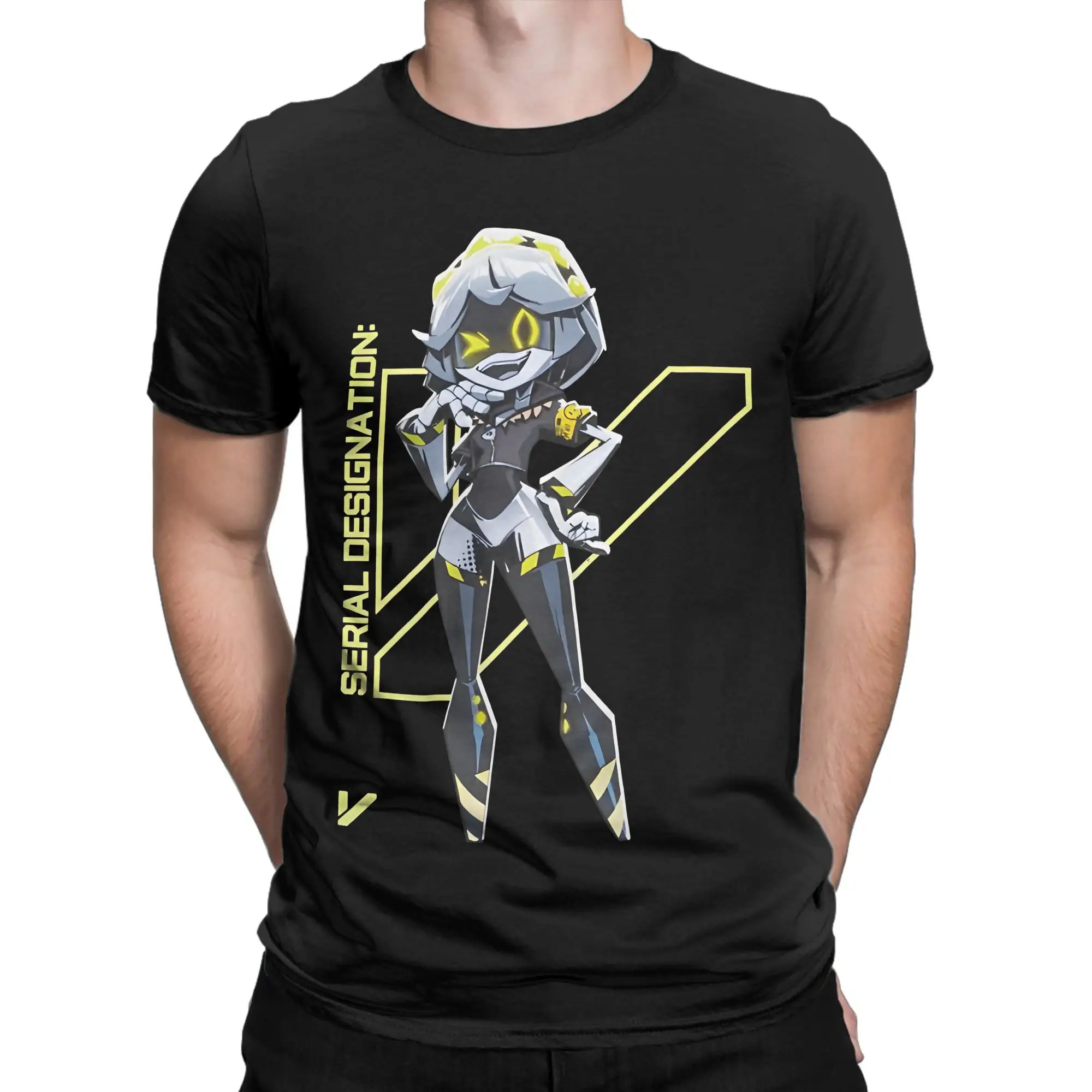 Murder Drones T-Shirts Men Game Character Funny 100% Cotton Tees Round Neck Short Sleeve T Shirt Gift Idea Clothes
