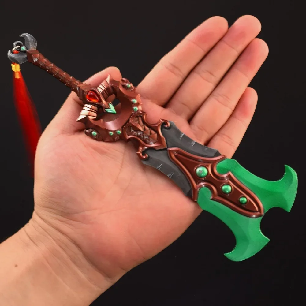 World of Warcraft Wapen De Soul Render Eenhandige Zwaard Spel Perifere 21 cm Metalen Samurai Zwaard Wapen Model geschenken Speelgoed Jongens