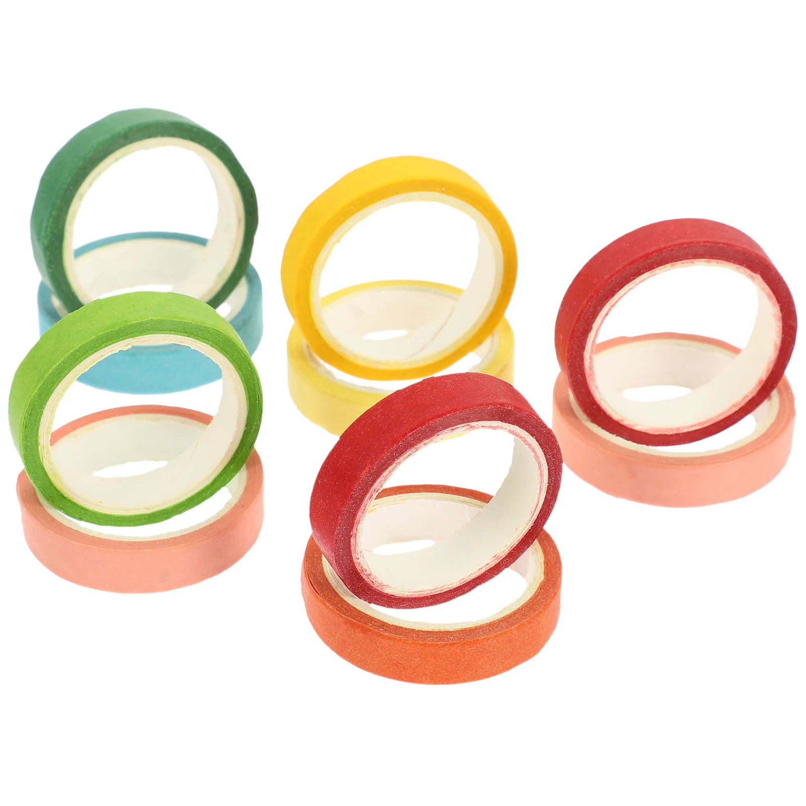 

10 Rolls Rainbow DIY Tape Bright Candy Color Sticky Paper Washi Masking Adhesive Tape Scrapbook Notebook Decoration
