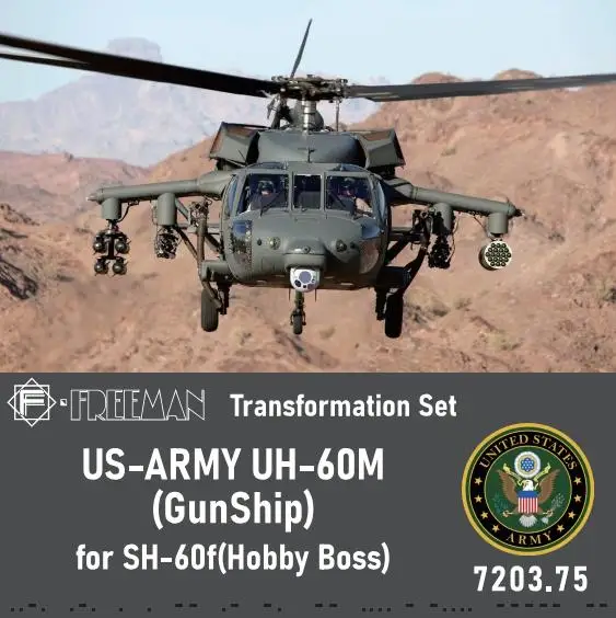 FAB FA7203.75 US-ARMY UH-60M (GunShip) For SH-60f(Hobby Boss) Renovation Kit