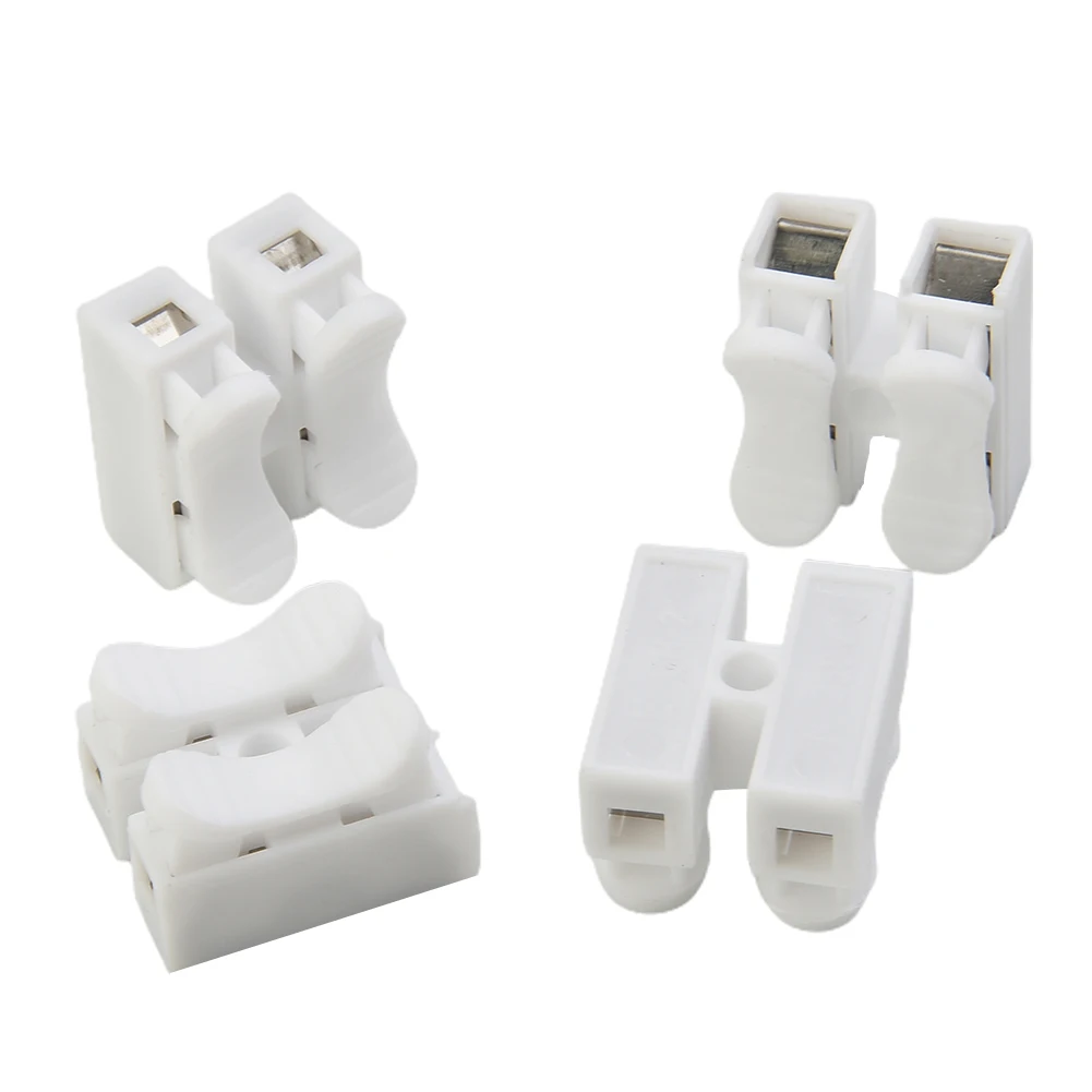 20Pcs CH2 Spring Quick Wire Connector Splice Cable Clamp Terminal Block Fit LED Strip Light Lock Wire Terminals