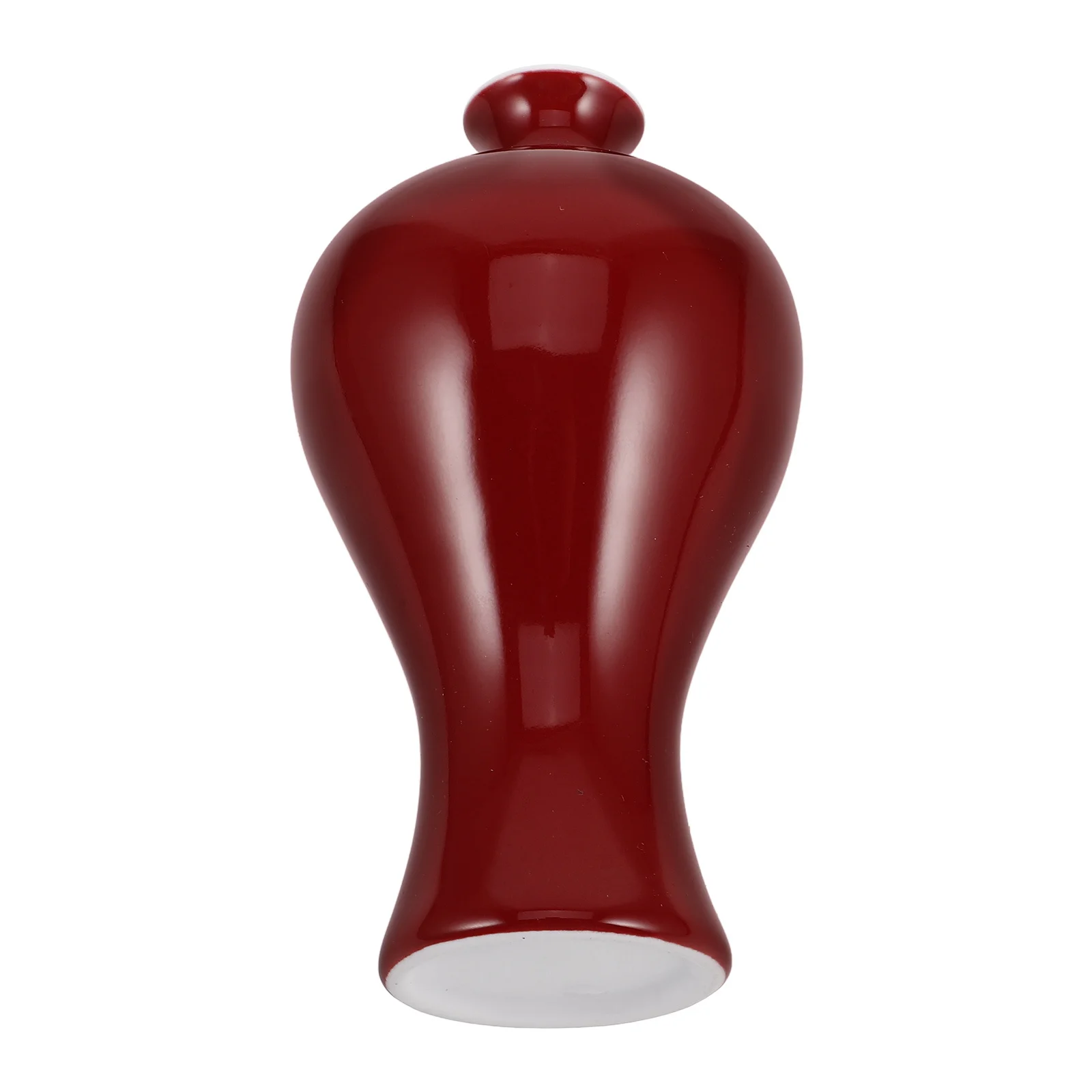 

Red Ceramic Vase Chinese Style Vintage Flower Arrangement Decorative Home Centerpiece for Wedding Housewarming New Year