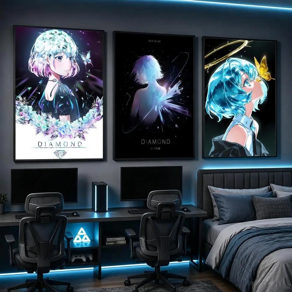 Land of the Lustrous Poster HD Poster Anime Aesthetic Wall Art For Game Anime Lovers Bedroom Gaming Room Decor Ideal Gift