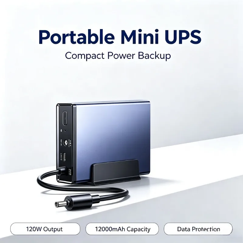 12000mAh 120W UPS Battery Backup for NAS Private Cloud Power Outage Protector Home Data Storage US3000