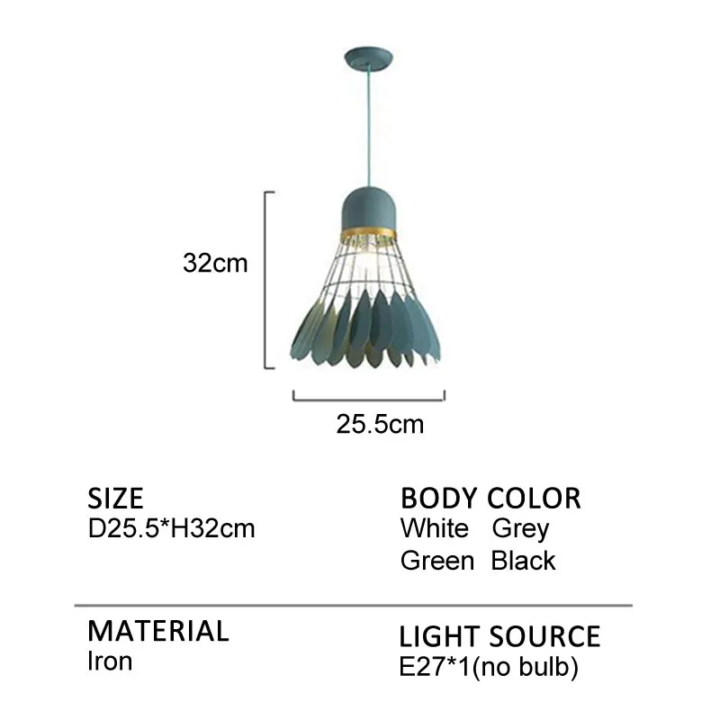 Lampu gantung Badminton, lampu minimalis Modern restoran Nordik kepribadian kreatif Bar belajar kamar tidur dekorasi ruang tamu