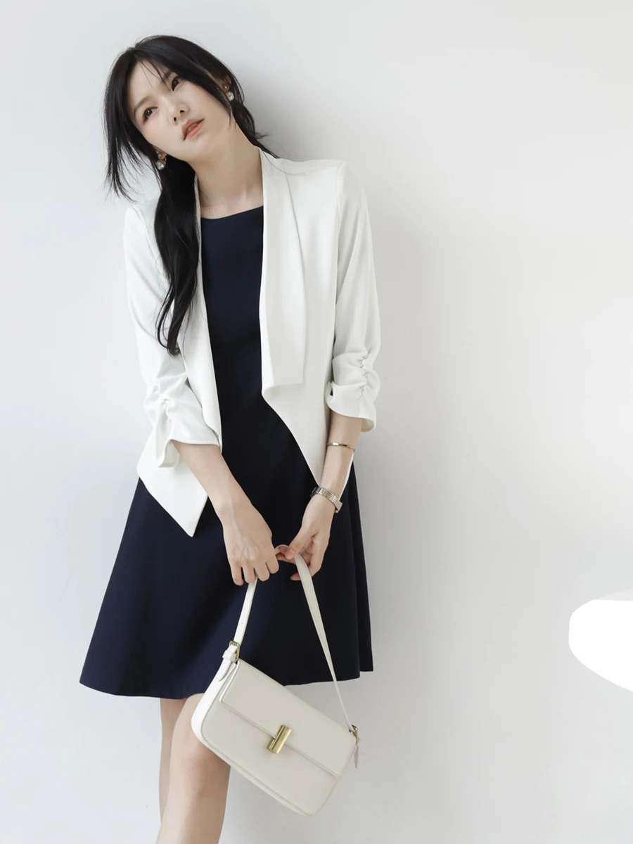 

Костюм для похудения Jaet Pure Color Асимметричный дизайн Верхняя одежда для поездок на работу MZOMXO Женский Busin Casual irt