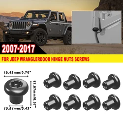 Door Hinge Nuts for Jeep Wrangler JK JKU JL JLU JT 2007-2017 Car Accessories Car Door Hinge Pin Repair Kits