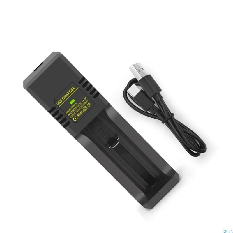 R91A 1 قناة محول شاحن البطارية 1-bay شحن الدفعة نوع الدعم C & USB