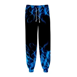 Kids Trousers Multi-coloured Flame 3D Print Sweatpants Boy Girl Fashion Streetwear Joggers Casual Sports Pants Children Clothing