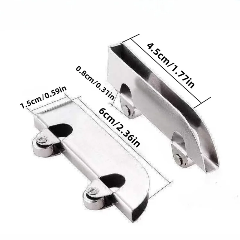 10pcs stainless steel pulleys, glass sliding door clamp track rollers, hardware accessories, suitable for glass installation