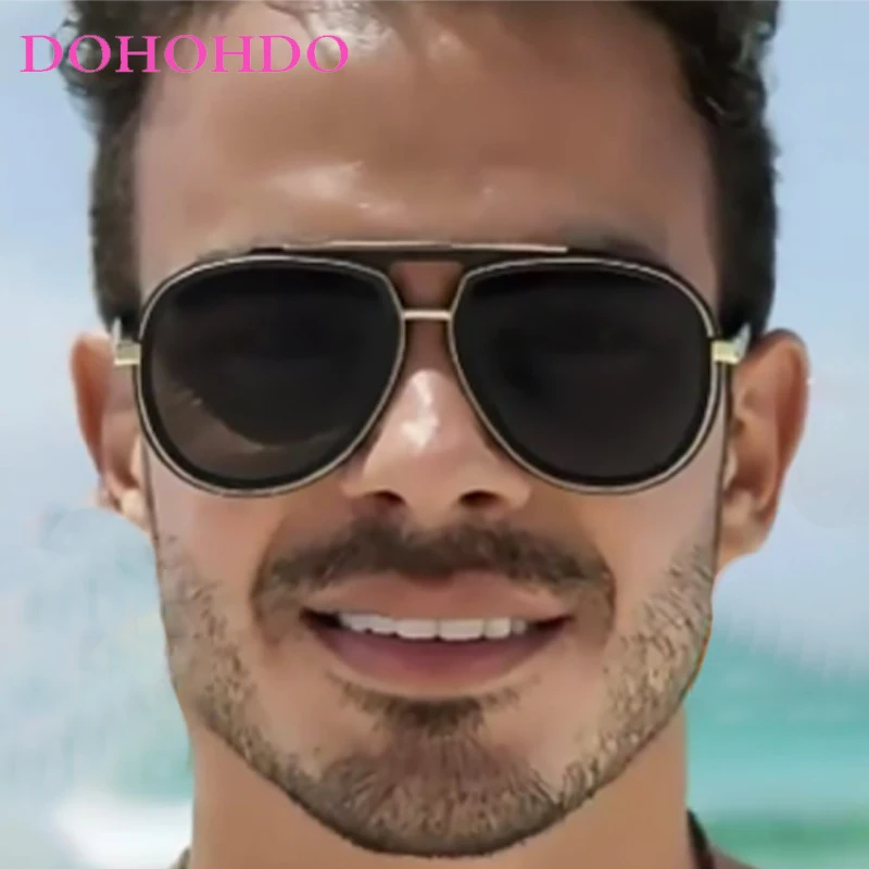 

Retro Oval Twin Bridge Pilot Women Sunglasses New Luxury Trend Men Sunglass Outdoor Driving Travel Eyewear Unisex UV400 Lentes