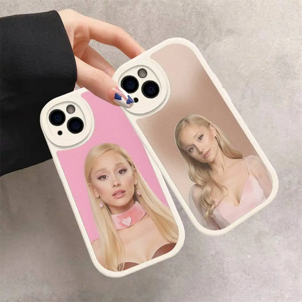Pretty Girl A-Ariana G-Grande Singer For IPhone 16 15 14 16E 13 12 11 Pro Max Plus Phone Leather Case
