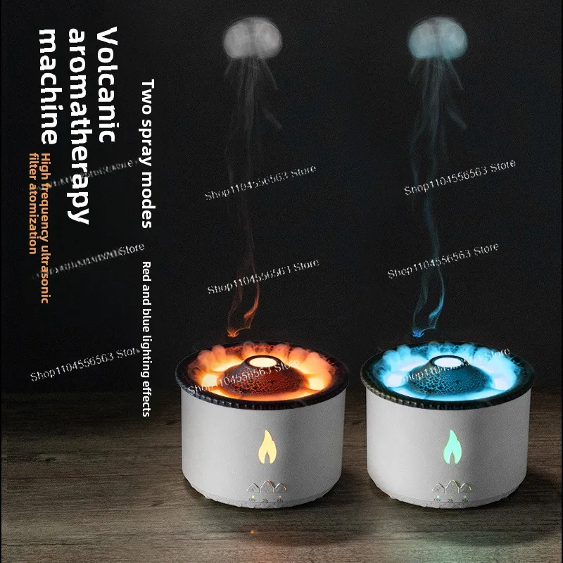 模擬炎加湿器、雨滴アロマセラピーマシン、家庭用、大容量、インテリジェント火山スプレー