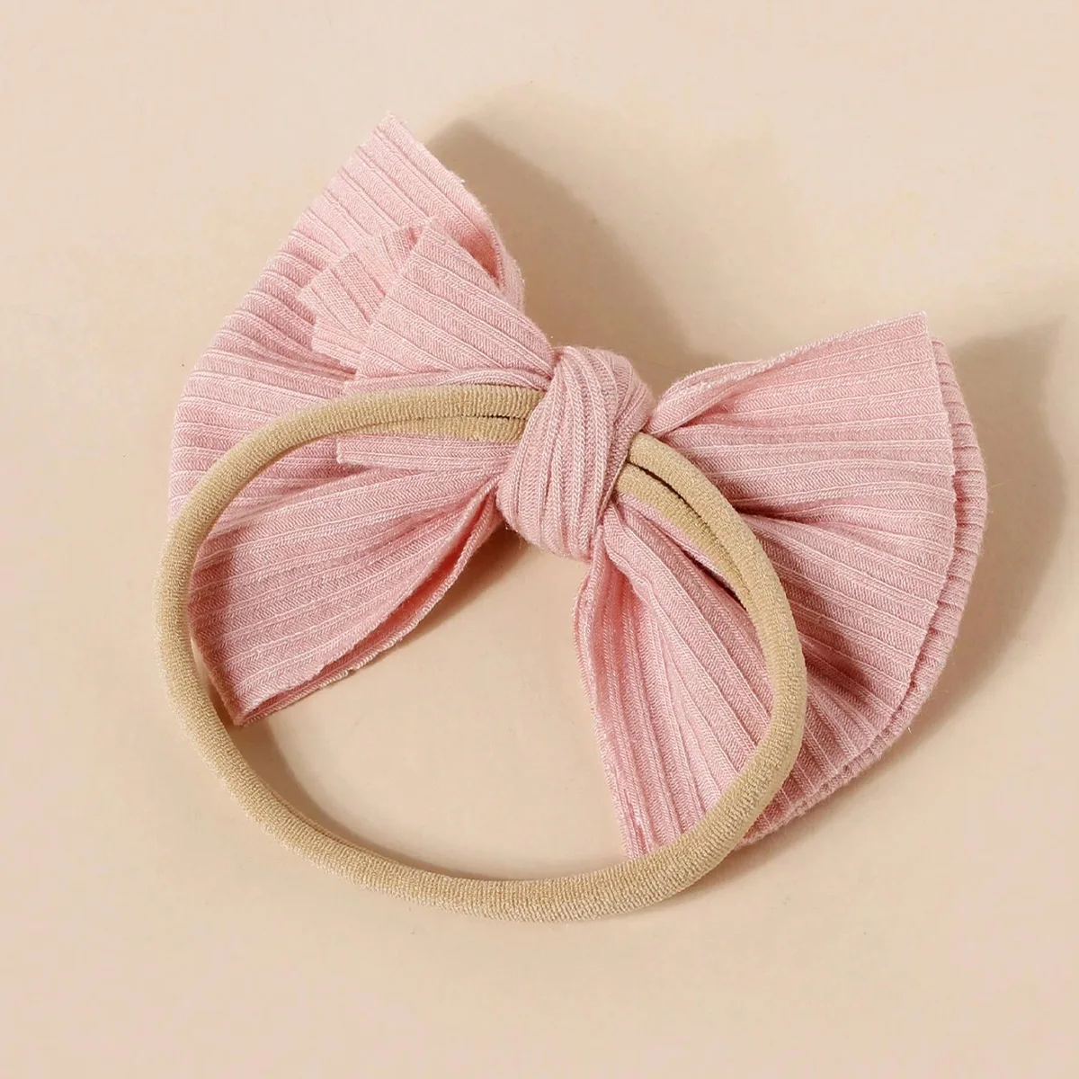 3pcs Girls Pink Adorable Hairband Different Bow Headband For Kids Photograph Soft Nylon Simulation Floral Hair Acessories