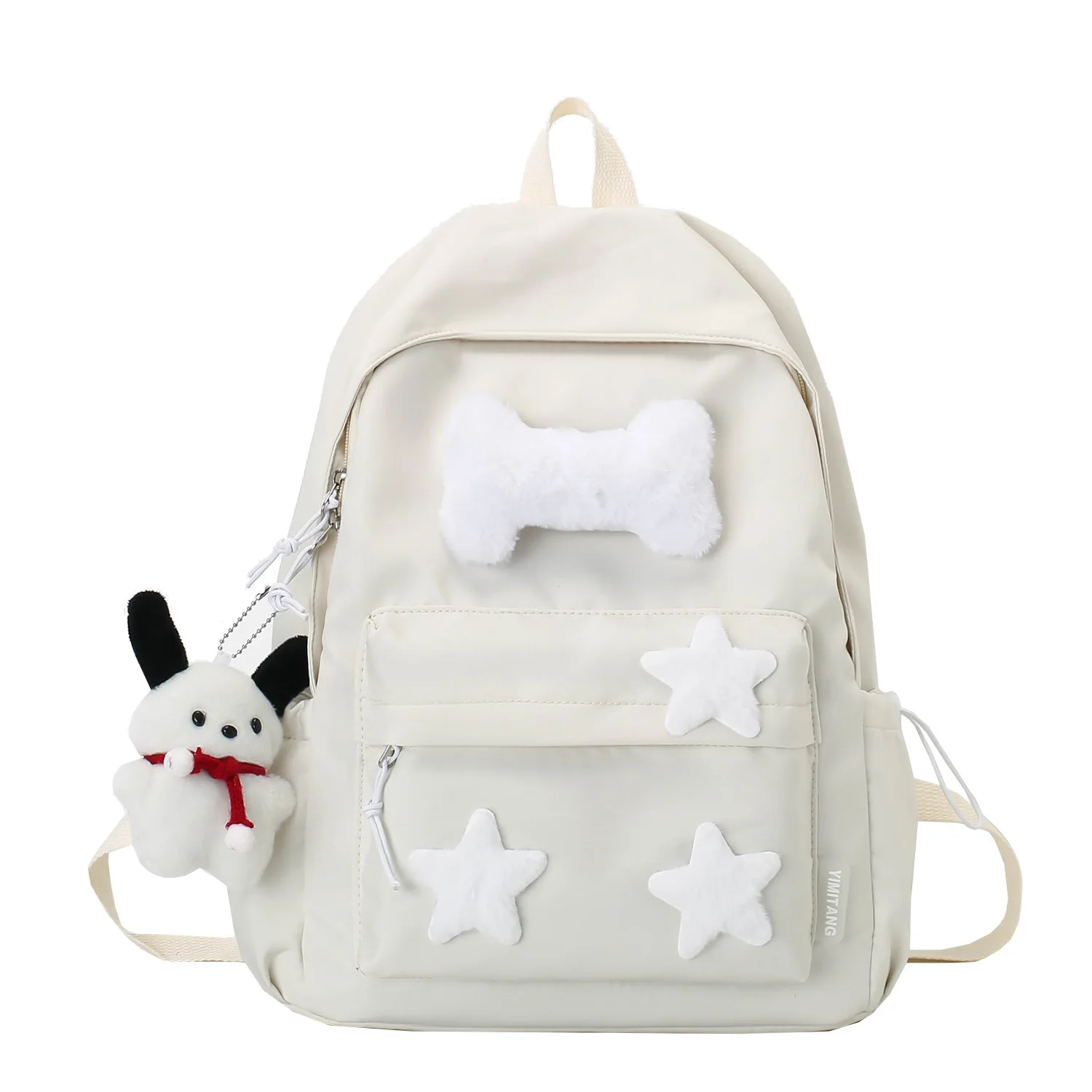 Japanese Cute Girls, Small and Versatile Plush Decoration Backpack Mini Nylon Versatile Youth School Bag Travel Bag