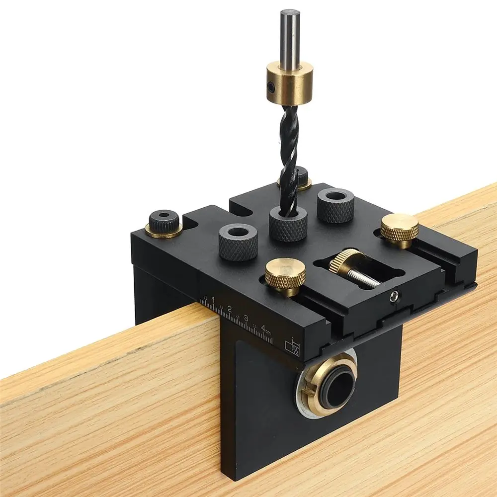 Crtol Multifunctionele Houtbewerking Deuvel Armatuur Kit Verstelbare Boor Gids Gat Punch Locator Voor Meubels Attachment Gereedschap