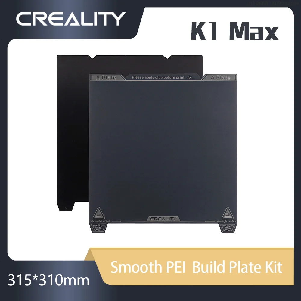 CREALITY Original K1 Max 3D Printer Smooth PEI  Build Plate Kit 315*310mm Excellent Adhesion High Strength and Wear Resistance