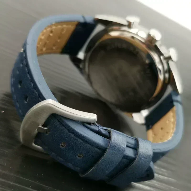 Cronografo multifunzionale rotondo da uomo in acciaio inossidabile di lusso, orologio da Boutique al quarzo regalo impermeabile da uomo d\'affari