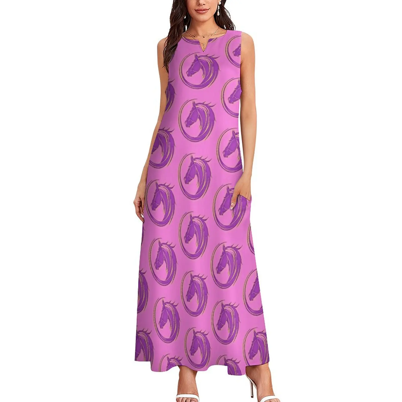 Horse Pattern - Kentucky Oaks, Derby or Thurby? Long Dress women's luxury party dress Beachwear Dress