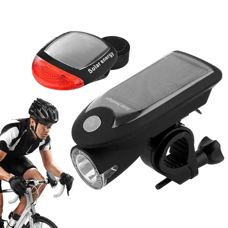 

Bicycle Lights For Night Riding 3 Modes Front Bike Light Solar Cycling Lights Adjustable Bicycle Solar Charging Light Mountain