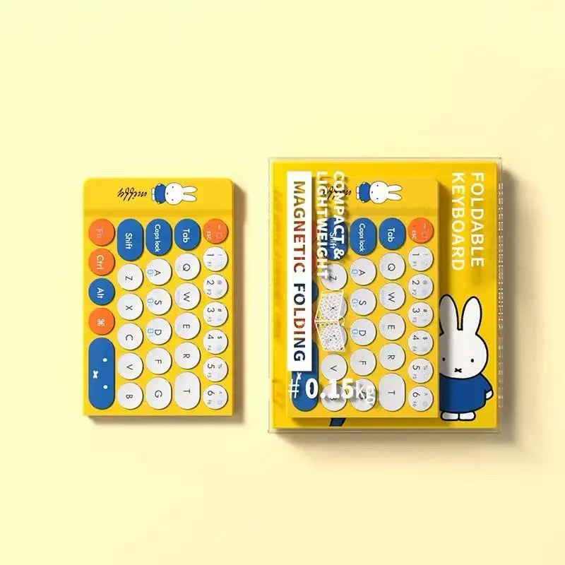 

Складная беспроводная Bluetooth-клавиатура Miffy, портативная, подключаемая к мобильному телефону, iPad, сверхлегкая, ультратонкая и бесшумная модель