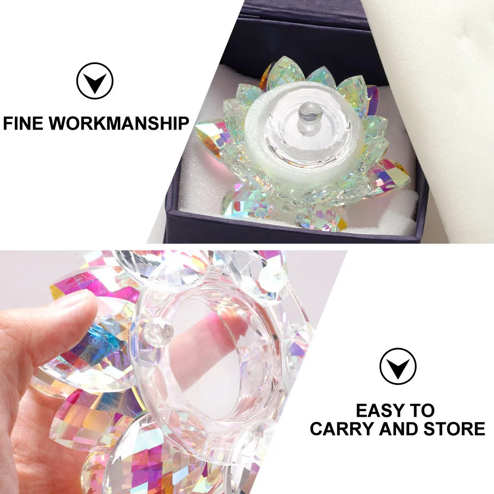 Tasse en cristal pour Nail Art, Design créatif Lotus, liquide de manucure transparent, mélange de poudre, Mini récipient en acrylique, stylo réutilisable, lavage des ongles