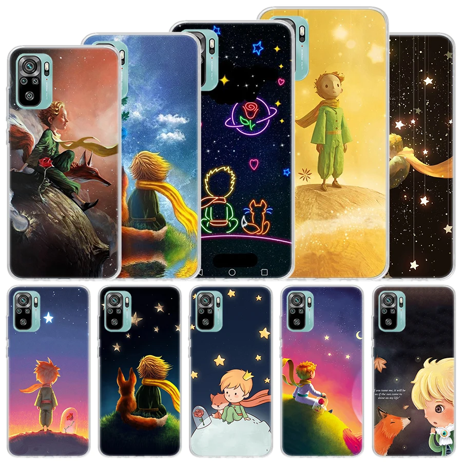 Мягкий мультяшный чехол The Little Prince Fox для Xiaomi Redmi Note 11S 10S 12 11 10, чехол для телефона 11T 11E Pro Plus 9 9 9S 8 8T 9T 7, чехол