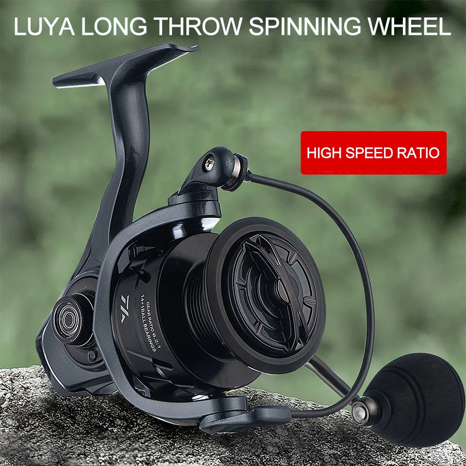 WALK FISH Newest KAM1000-3000 Black High Quality Fishing Reel Max Drag 11.5KG Spool Gear Ratio 6.2:1 Spinning Reel Casting Carp