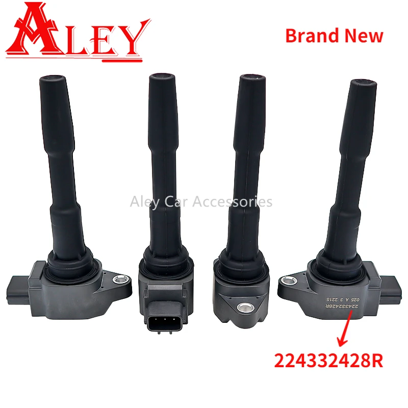 

4PCS New 224332428R A2819060000 2819060000 2244800Q0F For Renault Clio Dacia Duster For Smart Fortwo 0.9L 1.0L Ignition Coil