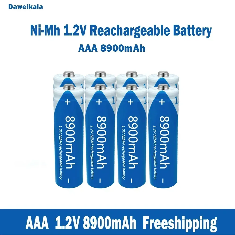 

Wholesale nickel hydrogen AAA 1.2V rechargeable batteries, large capacity 8900mAh KTV microphones and toy batteries